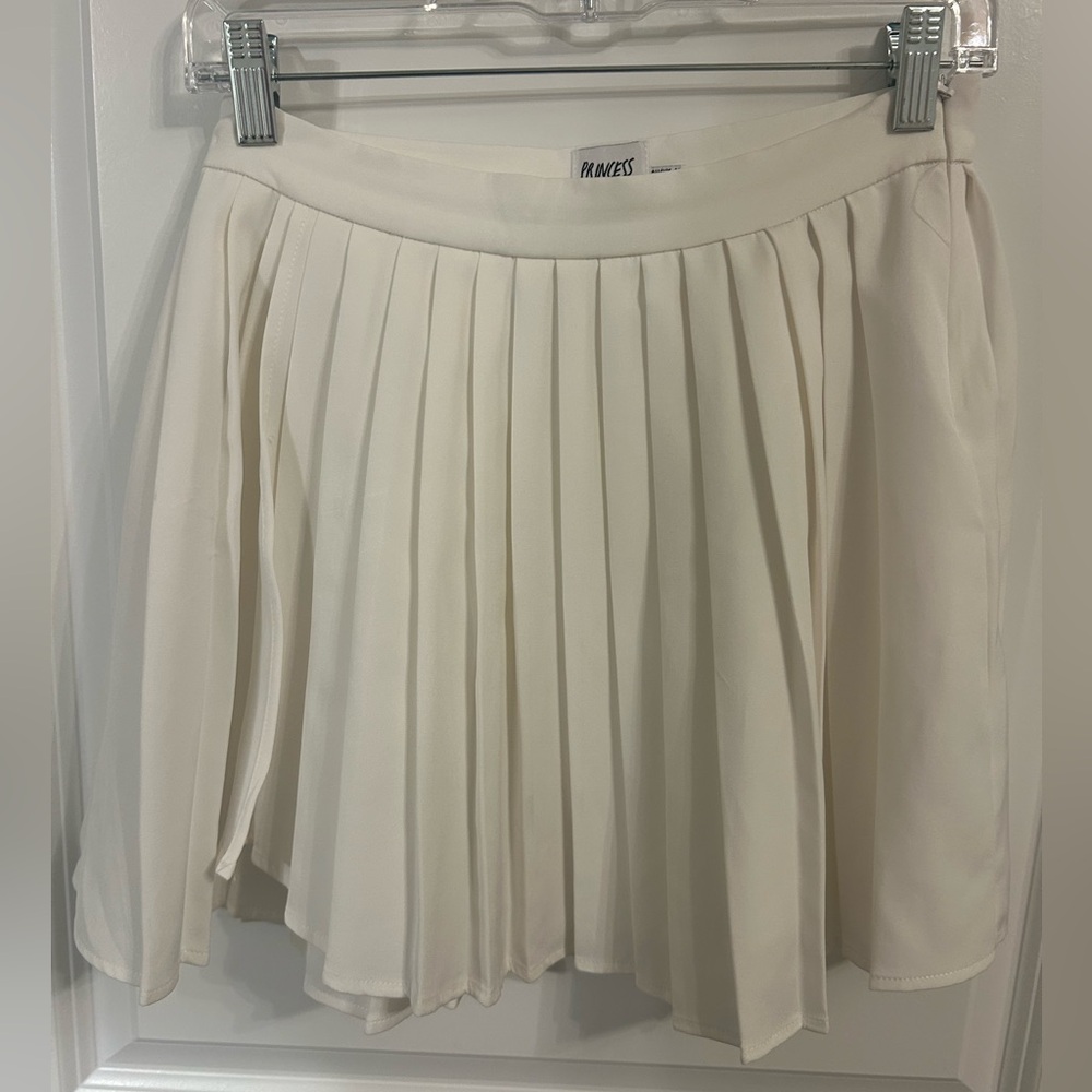 Princess Polly White Pleated Skirt